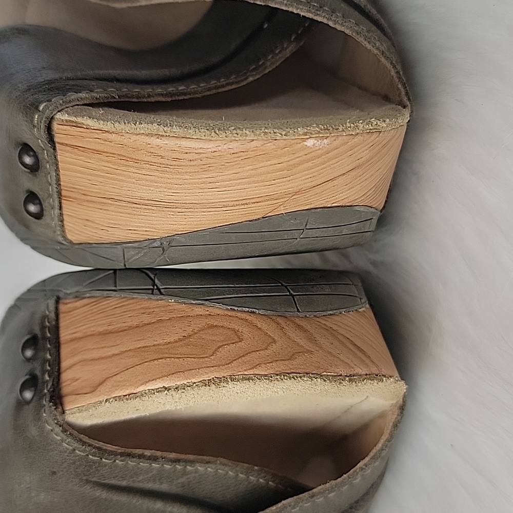 BUSSOLA Formentera Capretto‎ Ivy Leather Comfort Wedge Chucky Boho Sandals 38 - Picture 7 of 15
